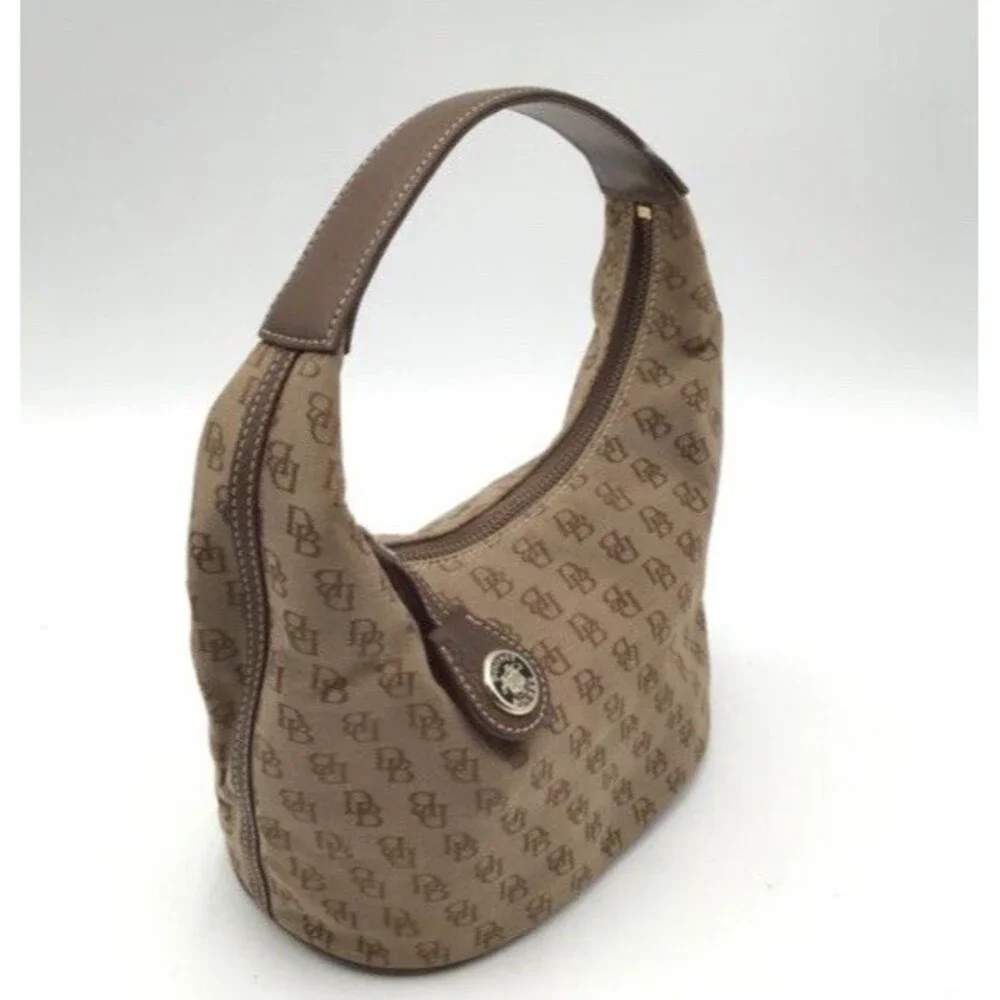Vintage Dooney And Bourke Tan Signature Mini Handbag *read*